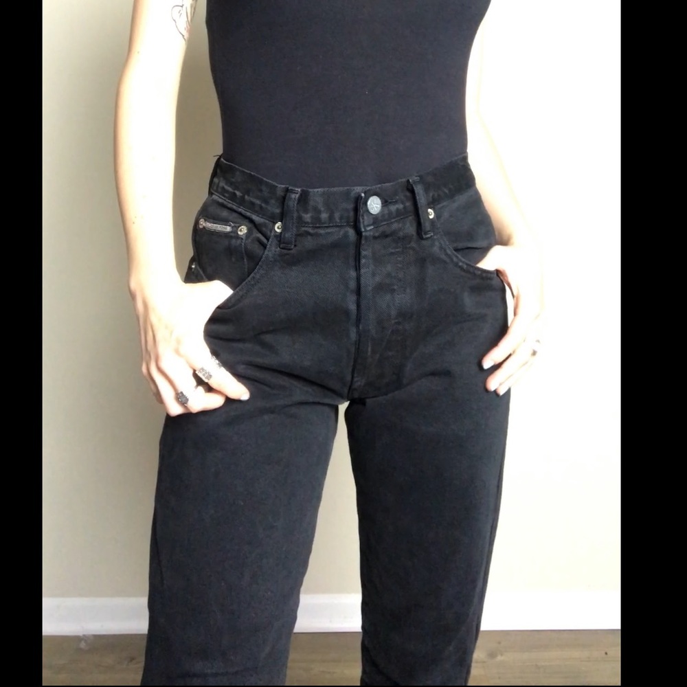 CALVIN KLEIN BLACK HIGH WAISTED PANTS